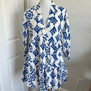 Zara viscose printed dress